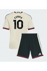 Manchester United Matheus Cunha #10 Jalkapallovaatteet Lasten Kolmas peliasu 2026-27 Lyhythihainen (+ Lyhyet housut)